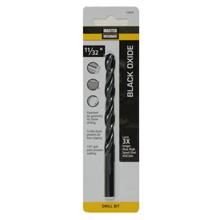 Swivel 0.34 x 4.75 in. Master Mechanic Oxide Drill Bit - Black SW3853435